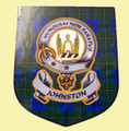 Johnston Clan Tartan Clan Johnston Badge Shield Decal Sticker Set of 3