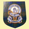 Kennedy Clan Tartan Clan Kennedy Badge Shield Decal Sticker Set of 3