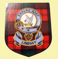 Lindsay Clan Tartan Clan Lindsay Badge Shield Decal Sticker