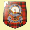 MacAlister Clan Tartan Clan MacAlister Badge Shield Decal Sticker Set of 3