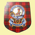 MacAulay Clan Tartan Clan MacAulay Badge Shield Decal Sticker Set of 3