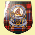 MacBeth Clan Tartan Clan MacBeth Badge Shield Decal Sticker Set of 3