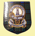MacCallum Clan Tartan Clan MacCallum Badge Shield Decal Sticker Set of 3