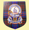 MacDonald Clanranald Tartan Clan MacDonald Badge Shield Decal Sticker Set of 3