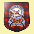 MacDougall Clan Tartan Clan MacDougall Badge Shield Decal Sticker Set of 3