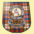 MacFarlane Clan Tartan Clan MacFarlane Badge Shield Decal Sticker