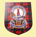 MacNaughton Clan Tartan Clan MacNaughton Badge Shield Decal Sticker Set of 3