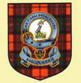 MacQuarrie Clan Tartan Clan MacQuarrie Badge Shield Decal Sticker Set of 3