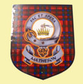 Matheson Clan Tartan Clan Matheson Badge Shield Decal Sticker Set of 3