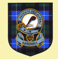 Mitchell Clan Tartan Clan Mitchell Badge Shield Decal Sticker