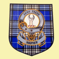 Napier Clan Tartan Clan Napier Badge Shield Decal Sticker Set of 3