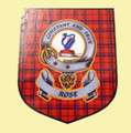Rose Clan Tartan Clan Rose Badge Shield Decal Sticker Set of 3
