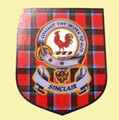 Sinclair Clan Tartan Clan Sinclair Badge Shield Decal Sticker Set of 3