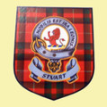 Stuart Clan Tartan Clan Stuart Badge Shield Decal Sticker