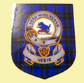 Weir Clan Tartan Clan Weir Badge Shield Decal Sticker