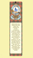 Bruce Clan Badge Clan Bruce Tartan Laminated Bookmarks Set of 2