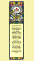 Buchanan Clan Badge Clan Buchanan Tartan Laminated Bookmark