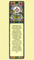 Buchanan Clan Badge Clan Buchanan Tartan Laminated Bookmarks Set of 2