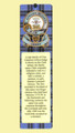 Clark Clan Badge Clan Clark Tartan Laminated Bookmarks Set of 2