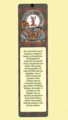 Crawford Clan Badge Clan Crawford Tartan Laminated Bookmarks Set of 2