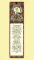 Cumming Clan Badge Clan Cumming Tartan Laminated Bookmarks Set of 2