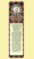 Cunningham Clan Badge Clan Cunningham Tartan Laminated Bookmarks Set of 2