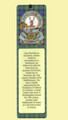 Davidson Clan Badge Clan Davidson Tartan Laminated Bookmarks Set of 2