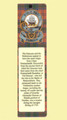Duncan Clan Badge Clan Duncan Tartan Laminated Bookmarks Set of 2