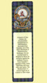 Farquharson Clan Badge Clan Farquharson Tartan Laminated Bookmark