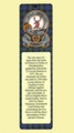 Forbes Clan Badge Clan Forbes Tartan Laminated Bookmarks Set of 2
