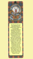 Fraser Clan Badge Clan Fraser Tartan Laminated Bookmarks Set of 2
