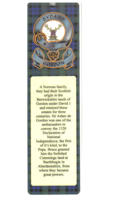Gordon Clan Badge Clan Gordon Tartan Laminated Bookmarks Set Of 2 For Everything Genealogy