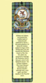 Graham Clan Badge Clan Graham Tartan Laminated Bookmarks Set of 2