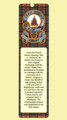 Grant Clan Badge Clan Grant Tartan Laminated Bookmarks Set of 2