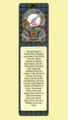 Gunn Clan Badge Clan Gunn Tartan Laminated Bookmarks Set of 2