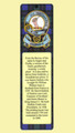 Guthrie Clan Badge Clan Guthrie Tartan Laminated Bookmarks Set of 2