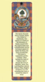 Hamilton Clan Badge Clan Hamilton Tartan Laminated Bookmark