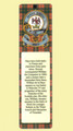 Hay Clan Badge Clan Hay Tartan Laminated Bookmark