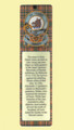 Innes Clan Badge Clan Innes Tartan Laminated Bookmarks Set of 2