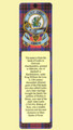 Leslie Clan Badge Clan Leslie Tartan Laminated Bookmark