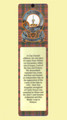 MacAlister Clan Badge Clan MacAlister Tartan Laminated Bookmark