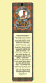 MacAulay Clan Badge Clan MacAulay Tartan Laminated Bookmarks Set of 2