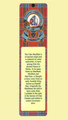 MacBain Clan Badge Clan MacBain Tartan Laminated Bookmarks Set of 2