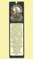 MacDonald Clan Badge Clan MacDonald Tartan Laminated Bookmark