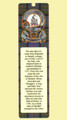 MacDonald Clanranald Badge Clan MacDonald Tartan Laminated Bookmark