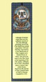 MacEwan Clan Badge Clan MacEwan Tartan Laminated Bookmark
