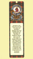 MacGregor Clan Badge Clan MacGregor Tartan Laminated Bookmark