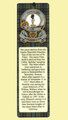 MacLellan Clan Badge Clan MacLellan Tartan Laminated Bookmarks Set of 2