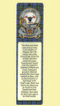 MacLeod Of Harris Clan Badge Clan MacLeod Tartan Laminated Bookmark