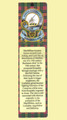 MacMillan Clan Badge Clan MacMillan Tartan Laminated Bookmark